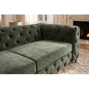 MAGNOLIA design kanapé - sötétzöld bársony