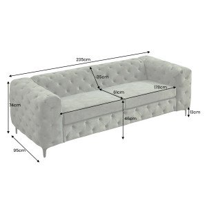 MAGNOLIA design kanapé - sötétzöld bársony