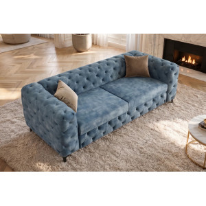 MAGNOLIA design kanapé - kék bársony INVICTA