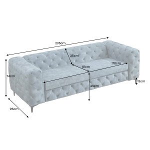 MAGNOLIA design kanapé - kék bársony