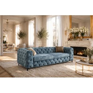 MAGNOLIA design kanapé - kék bársony