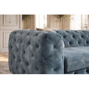 MAGNOLIA design kanapé - kék bársony