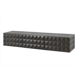 VULCANO design mangófa fali TV-szekrény - 160cm - fekete