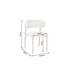 BELFORT modern szék - beige