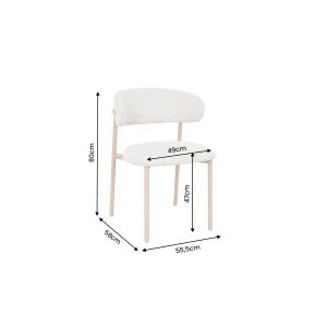 BELFORT modern szék - beige