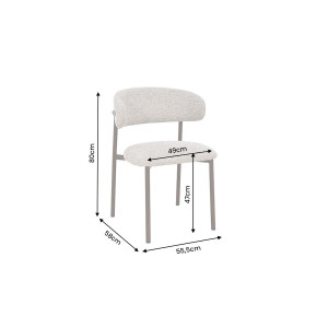 BELFORT modern szék - taupe