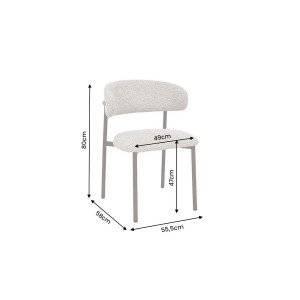 BELFORT modern szék - taupe