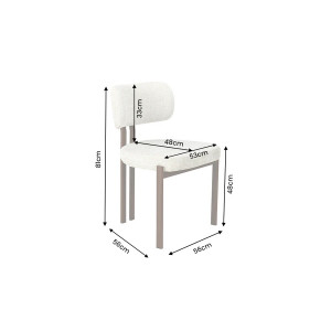 BELLANO modern szék - beige