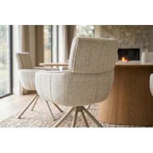 UNIQUE exkluzív forgatható szék - beige/pezsgő