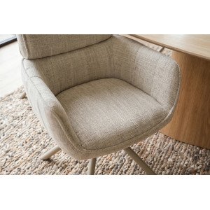 UNIQUE exkluzív forgatható szék - beige/pezsgő