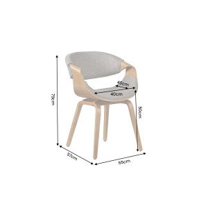 ORGANIC design szék - szürke/kőris