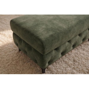 MAGNOLIA design bársony puff - zöld