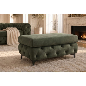 MAGNOLIA design bársony puff - zöld INVICTA
