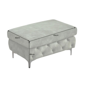 MAGNOLIA design bársony puff - zöld