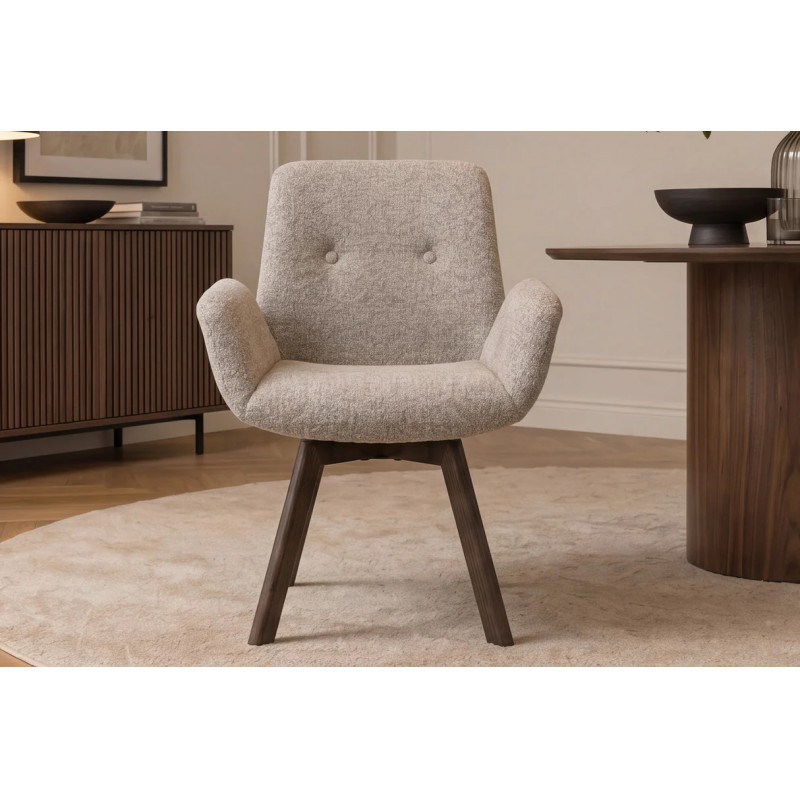 BALTIC modern forgatható szék - taupe boucle