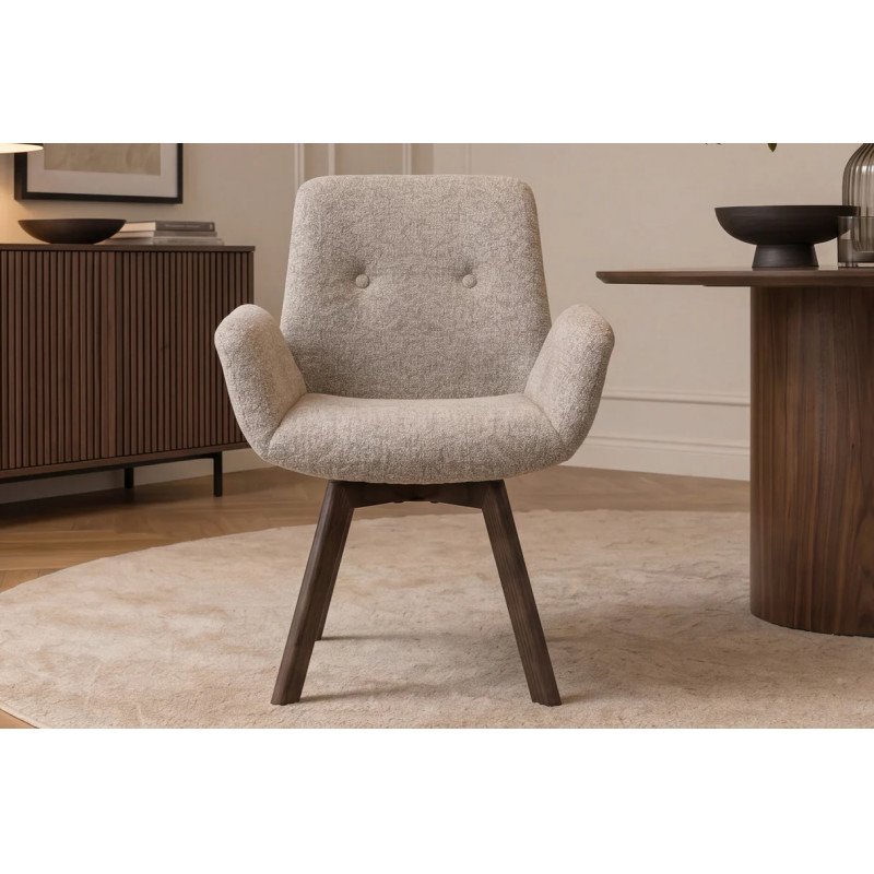 BALTIC modern forgatható szék - taupe boucle