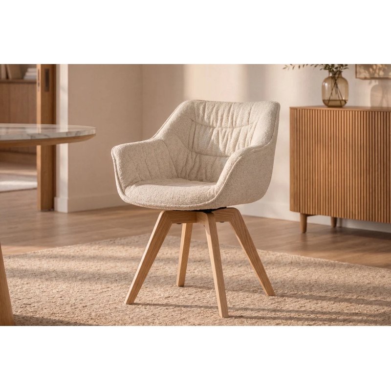MATCH design szék - beige boucle