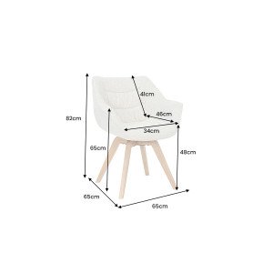 MATCH design szék - beige boucle