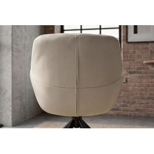 PAPILLON design forgatható szék - valódi bőr - beige