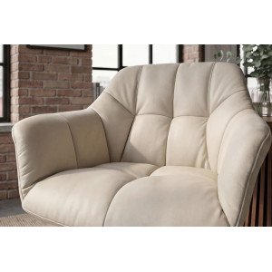 PAPILLON design forgatható szék - valódi bőr - beige