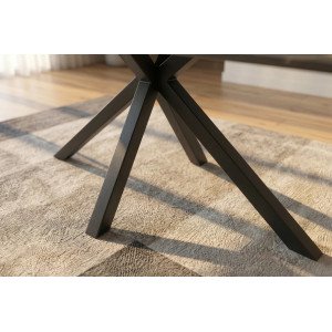 PHOENIX design kerámia étkezőasztal - 160/180cm -fekete/beige