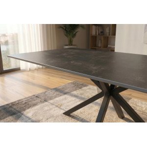 PHOENIX design kerámia étkezőasztal - 160/180cm -szürke