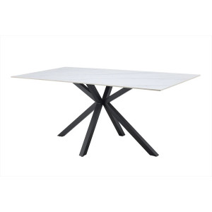 PHOENIX design kerámia étkezőasztal - 160/180cm -fehér