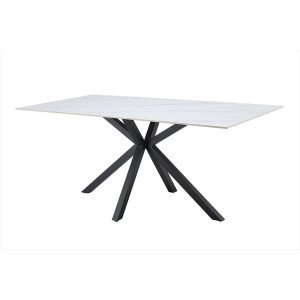 PHOENIX design kerámia étkezőasztal - 160/180cm -fehér