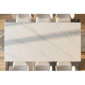 PHOENIX design kerámia étkezőasztal - 160/180cm -fehér