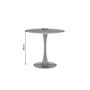 LYON design kerek étkezőasztal - 80cm - szürke