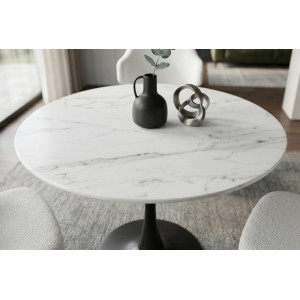 LYON design kerek étkezőasztal - 80cm - fehér