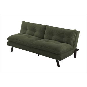HOMELY modern kanapéágy - 190cm - zöld kordbársony