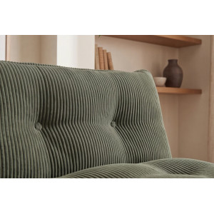 HOMELY modern kanapéágy - 190cm - zöld kordbársony