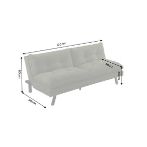 HOMELY modern kanapéágy - 190cm - zöld kordbársony