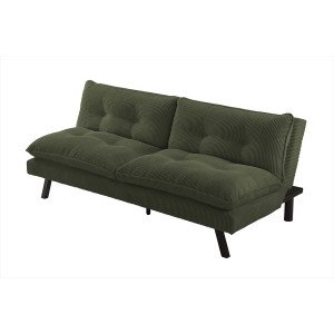 HOMELY modern kanapéágy - 190cm - zöld kordbársony