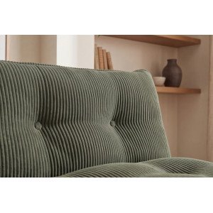 HOMELY modern kanapéágy - 190cm - zöld kordbársony