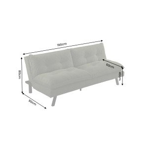 HOMELY modern kanapéágy - 190cm - zöld kordbársony