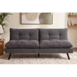 HOMELY modern kanapéágy - 190cm - szürke kordbársony