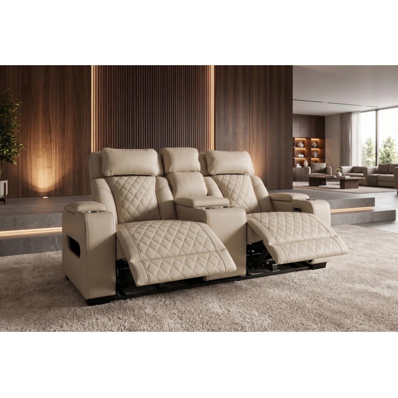 HOLLYWOOD elektromos mozi fotel 2 személyes - beige