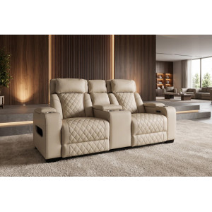 HOLLYWOOD elektromos mozi fotel 2 személyes - beige