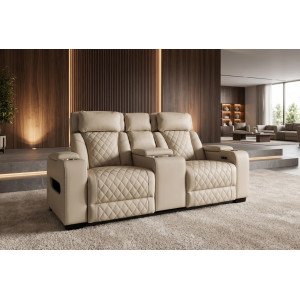 HOLLYWOOD elektromos mozi fotel 2 személyes - beige