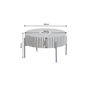 BONE HARMONY exkluzív dohányzóasztal - 65cm