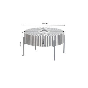 BONE HARMONY exkluzív dohányzóasztal - 65cm