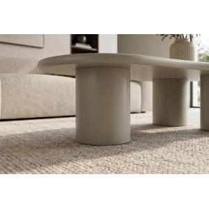 ORGANICO modern dohányzóasztal - 130cm - beige