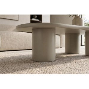 ORGANICO modern dohányzóasztal - 130cm - beige