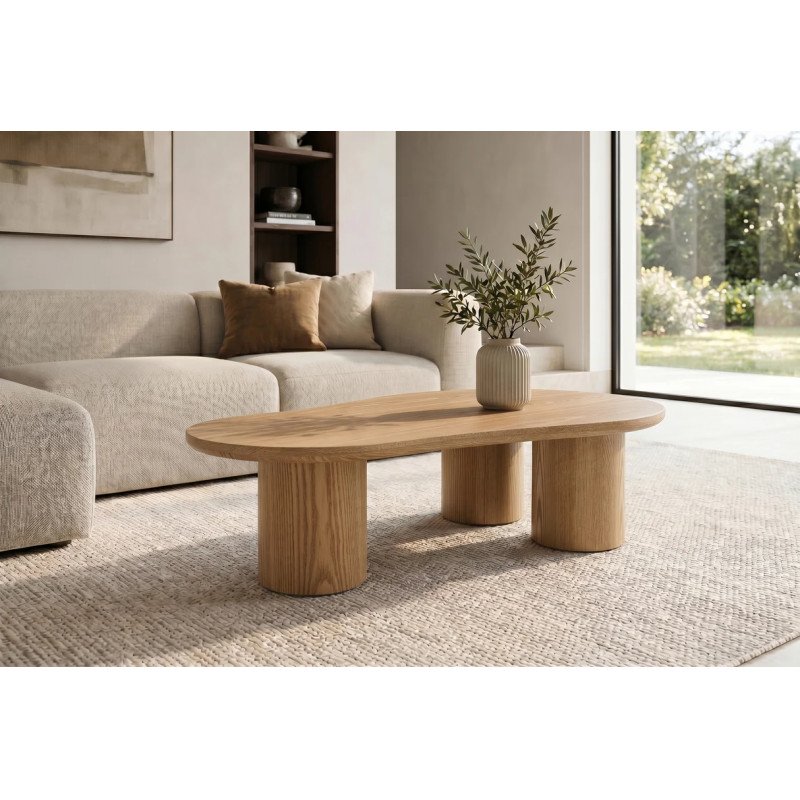 ORGANICO modern dohányzóasztal - 130cm - tölgy