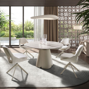 MOJACAR prémium kerámia bővíthető étkezőasztal - 130cm