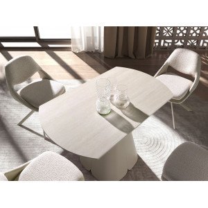 MOJACAR prémium kerámia bővíthető étkezőasztal - 130cm