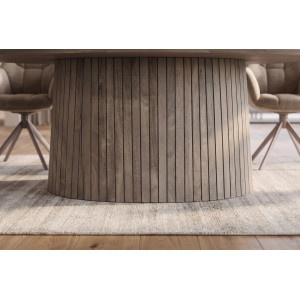 DECORAND modern mangófa étkezőasztal - 220cm - szürke