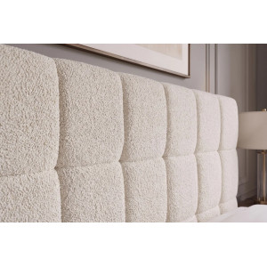 PRESTIGE modern boucle ágykeret - beige - 160x200cm